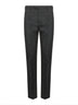 Pantaloni in tessuto mouliné in lana grigio e nero