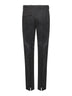 Pantaloni in tessuto mouliné in lana grigio e nero