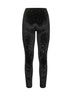 Leggings in ciniglia stretch nera con ricamo GG