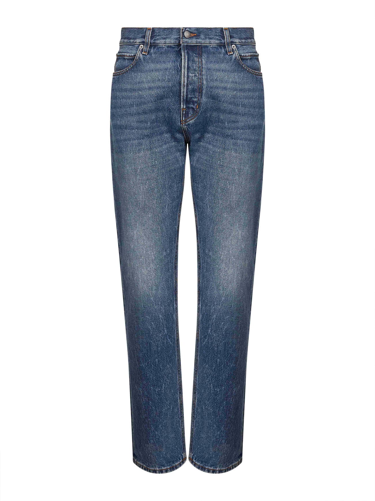 Blue cotton denim Blake straight jeans
