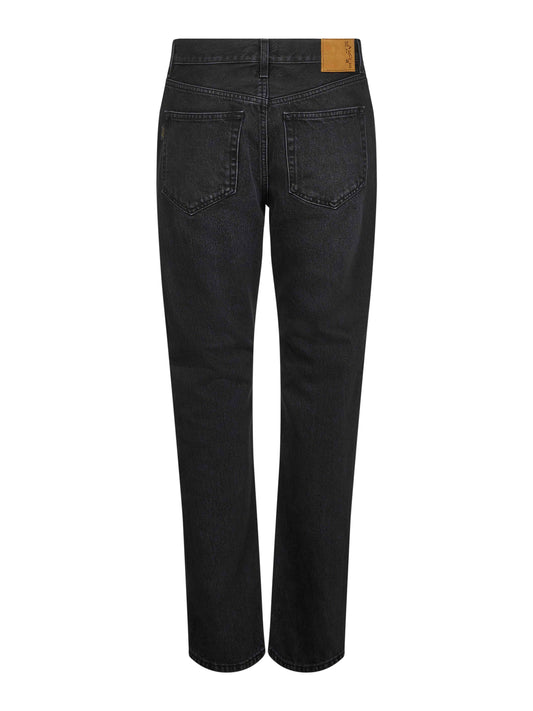 Jeans dritti Blake in denim di cotone nero