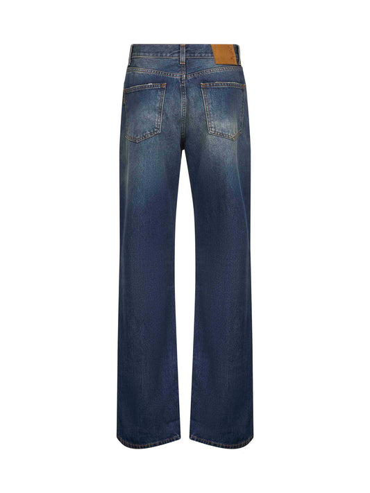 Blue cotton denim Korea jeans<BR/>