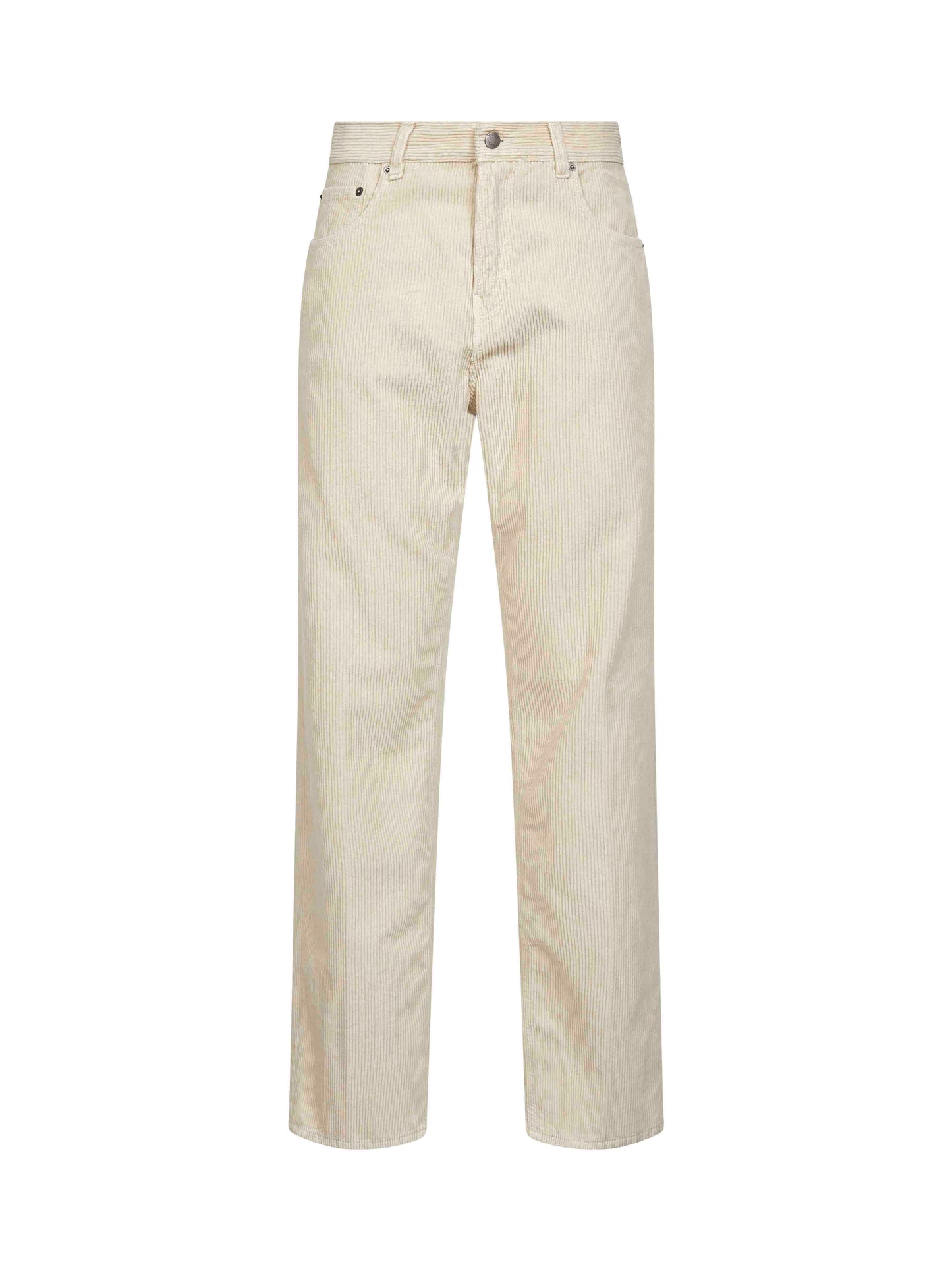 Pantaloni Bonnie in velluto a coste ecrù<BR/>