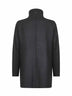 Grey easy wool and light faux fur carcoat