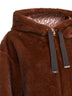 Brown melange alternative mink fur bomber jacket