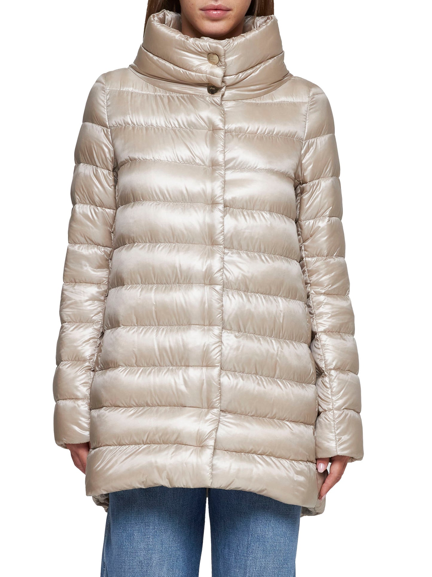 Amelia quilted nylon down jacket