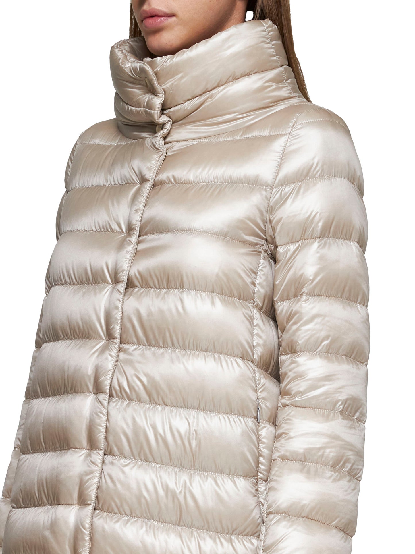 Amelia quilted nylon down jacket