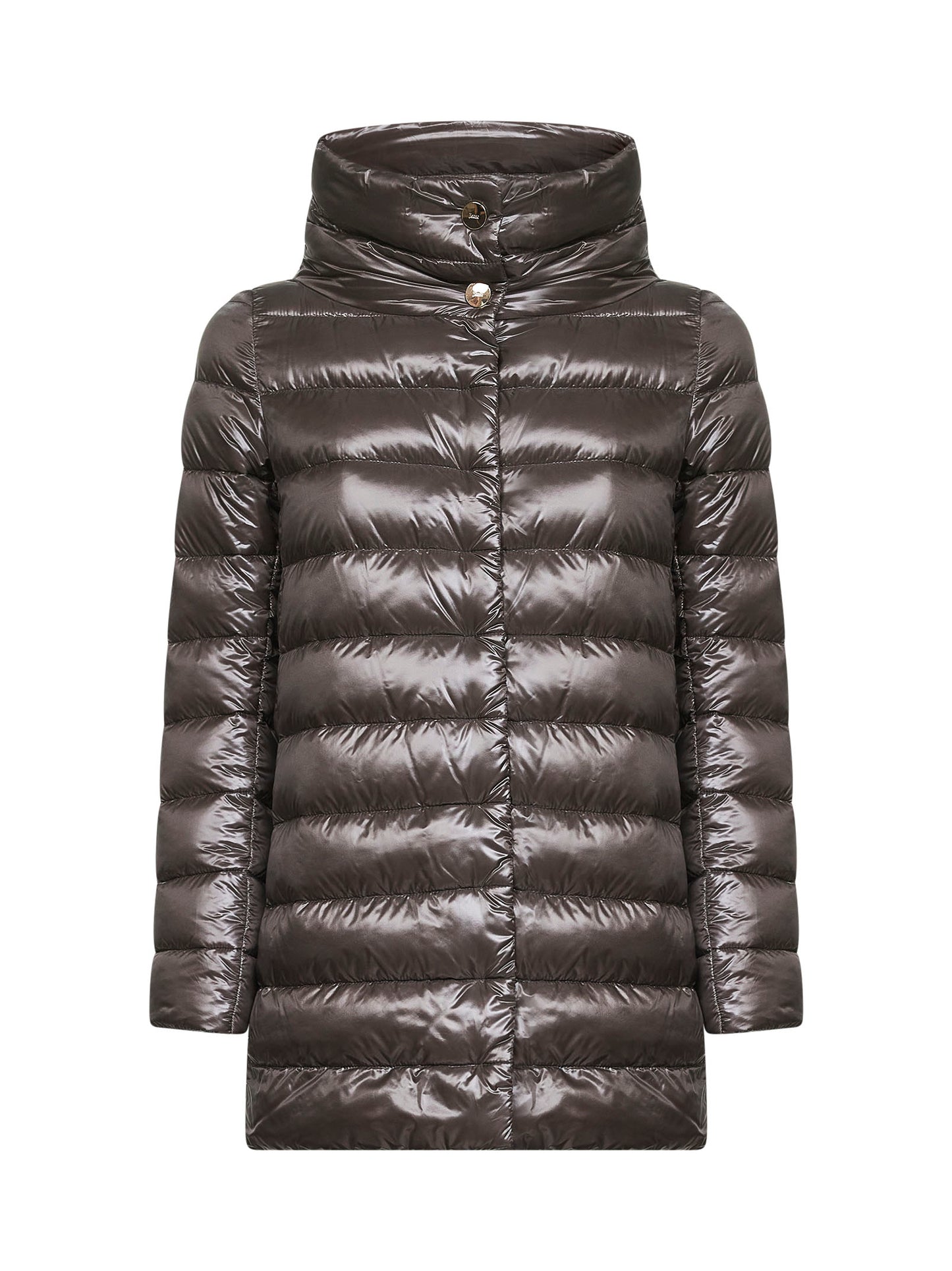 Grey Ultralight Nylon Amelia A-Shape down jacket