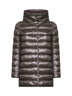 Grey Ultralight Nylon Amelia A-Shape down jacket