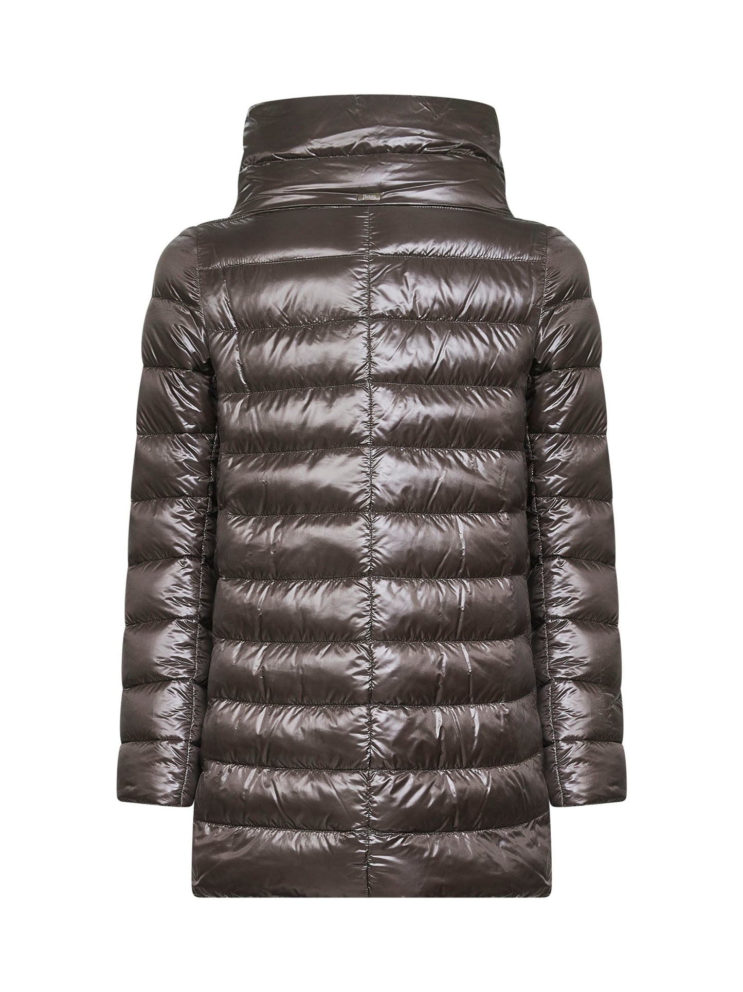 Grey Ultralight Nylon Amelia A-Shape down jacket