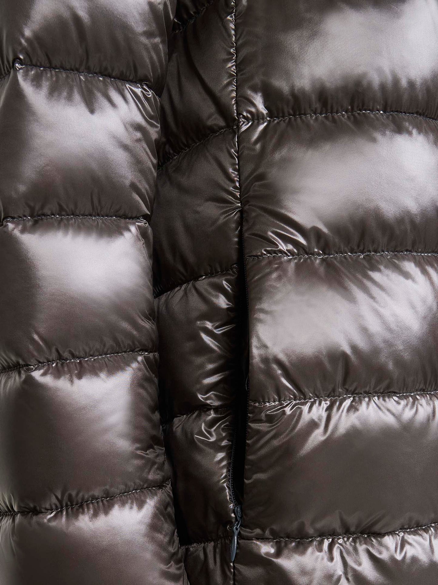 Grey Ultralight Nylon Amelia A-Shape down jacket