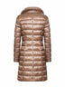 Beige Ultralight Nylon long down jacket