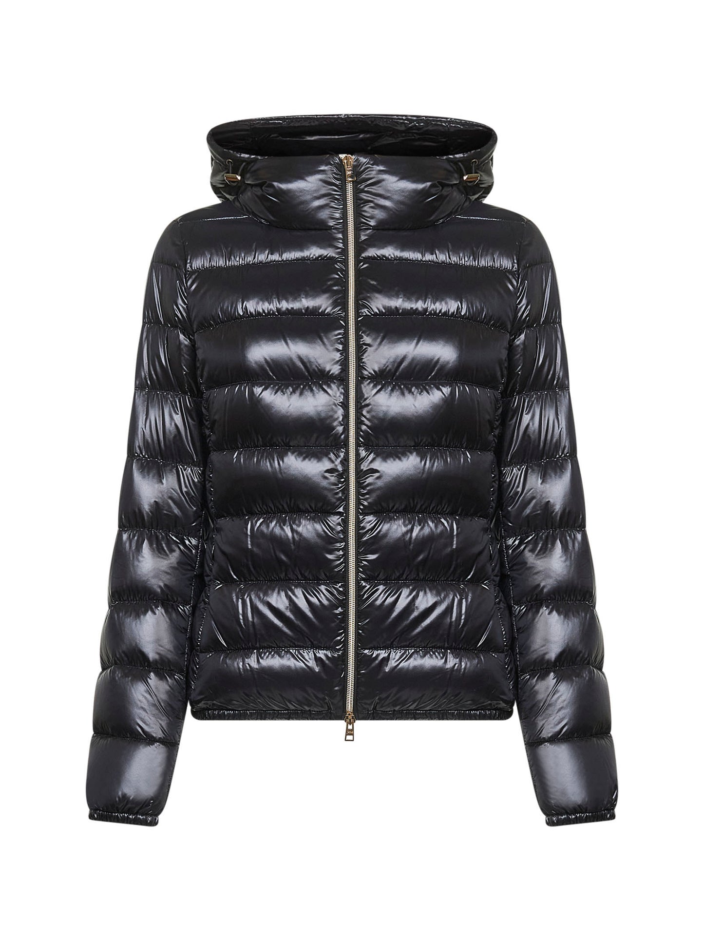 Black Ultralight Nylon Giada hooded down jacket