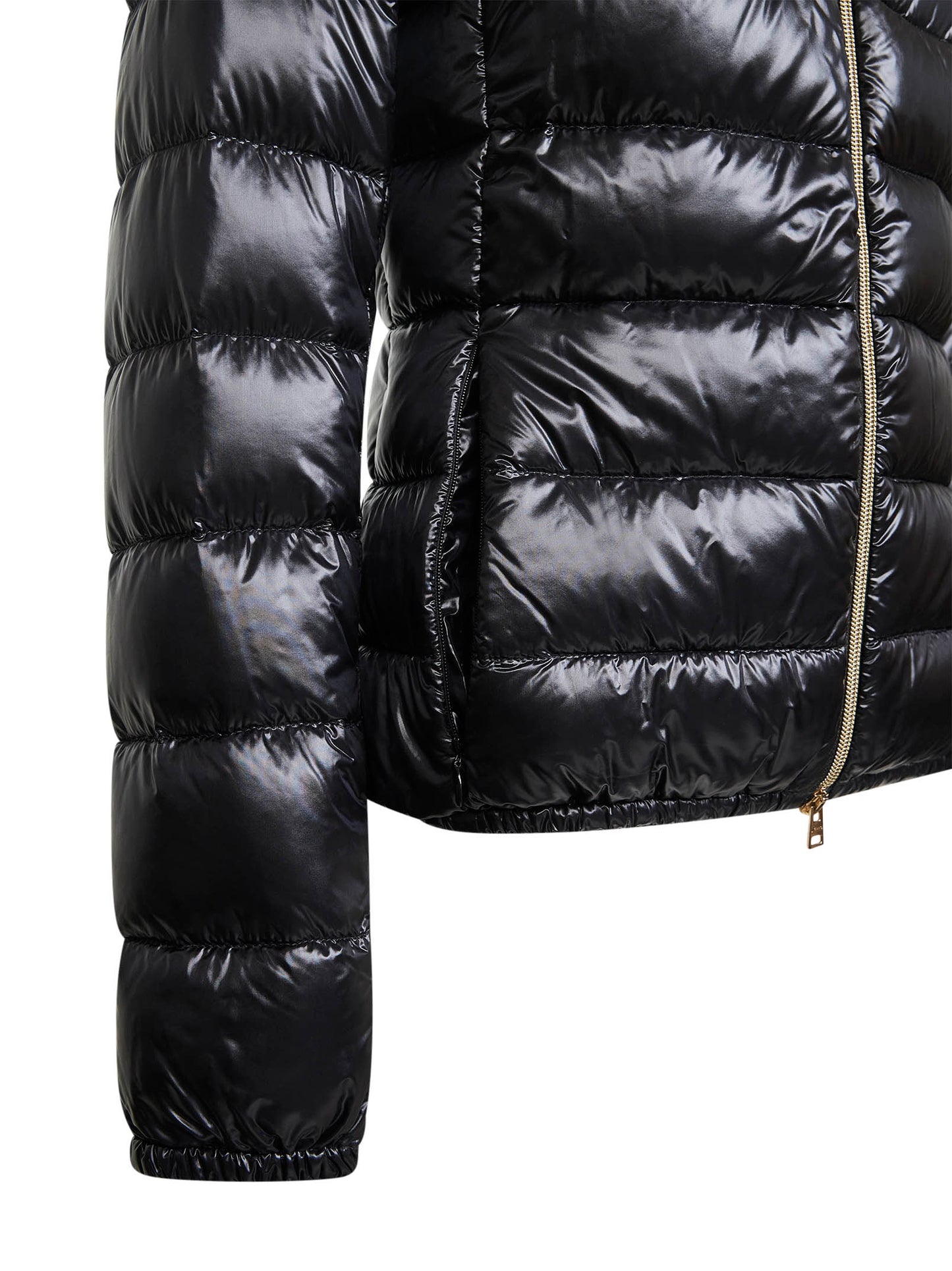 Black Ultralight Nylon Giada hooded down jacket