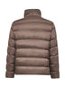 Beige Arendelle and faux fur bomber jacket