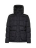 Black Chamonix nylon hooded bomber jacket