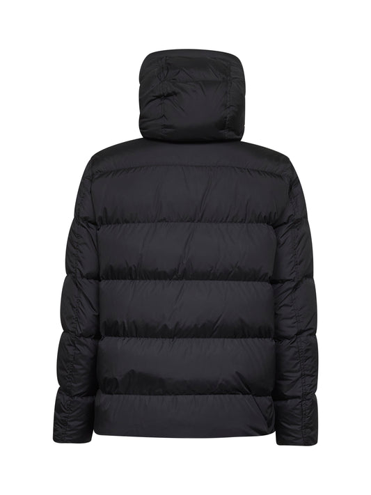 Black Chamonix nylon hooded bomber jacket