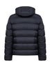 Blue Ecoage hooded down jacket