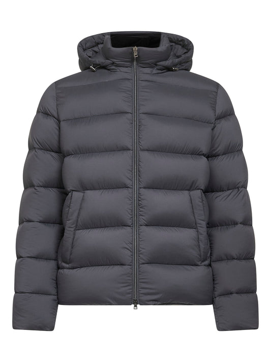 Grey Ecoage hooded down jacket