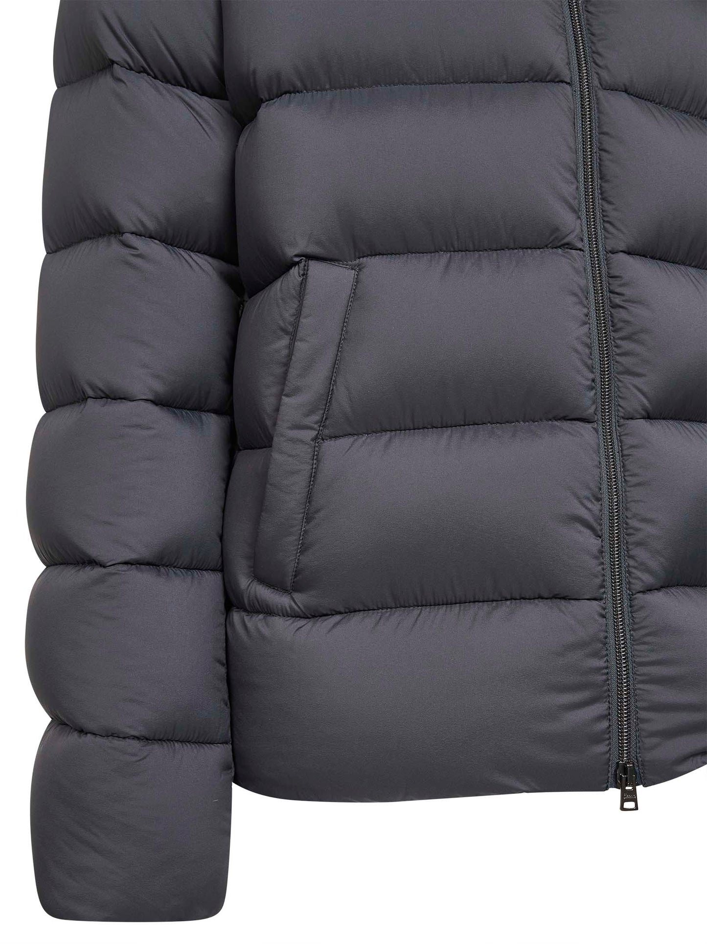 Grey Ecoage hooded down jacket