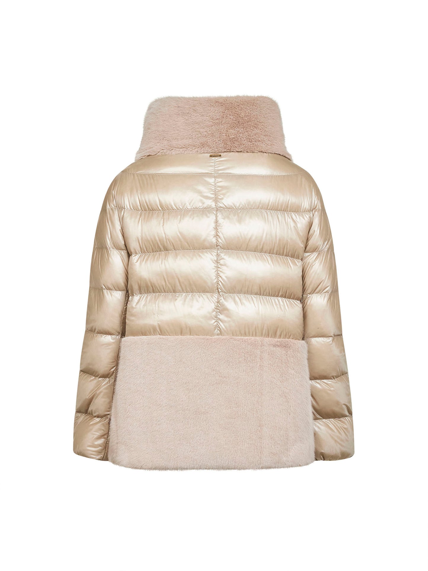 Cappa in Nylon Ultralight e lady alternative fur tortora