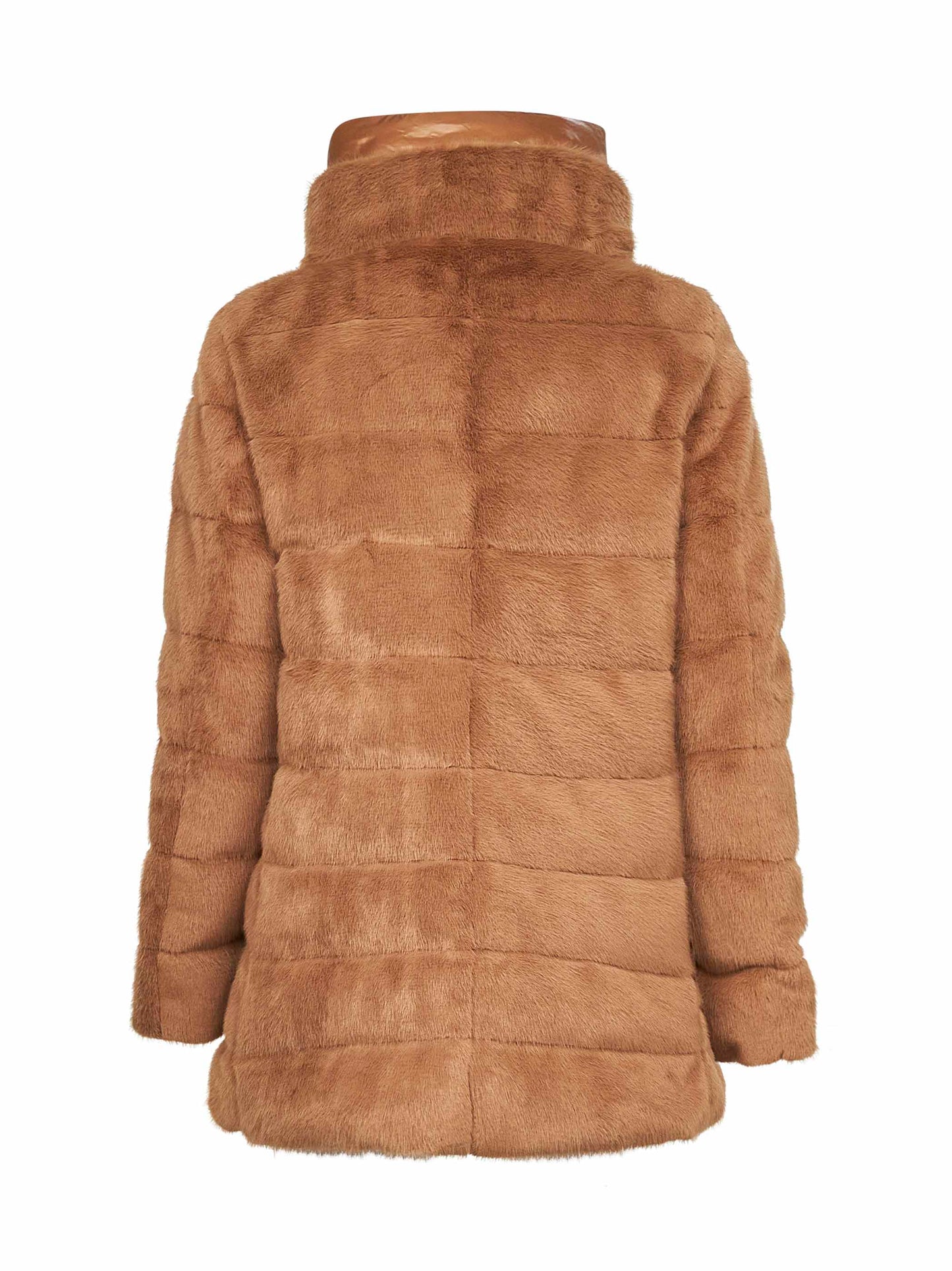 A-Shape in lady alternative fur e Nylon Ultralight cammello