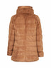 A-Shape in lady alternative fur e Nylon Ultralight cammello