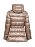 Dove grey Ultralight Nylon hooded down jacket