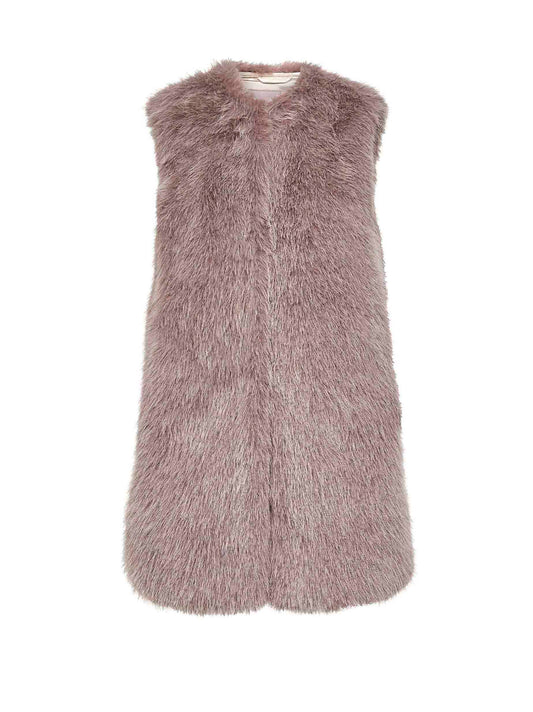 Gilet Resort in fullness faux fur lilla chiaro