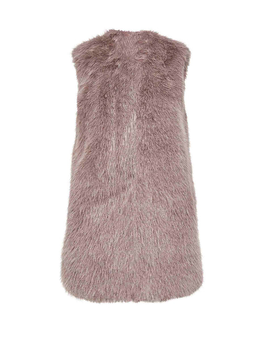 Gilet Resort in fullness faux fur lilla chiaro