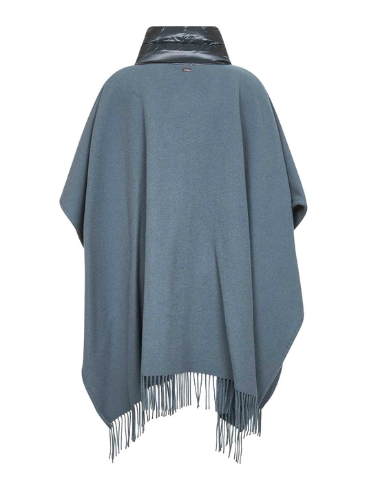 Poncho Resort in warmy e nylon ultralight verde petrolio