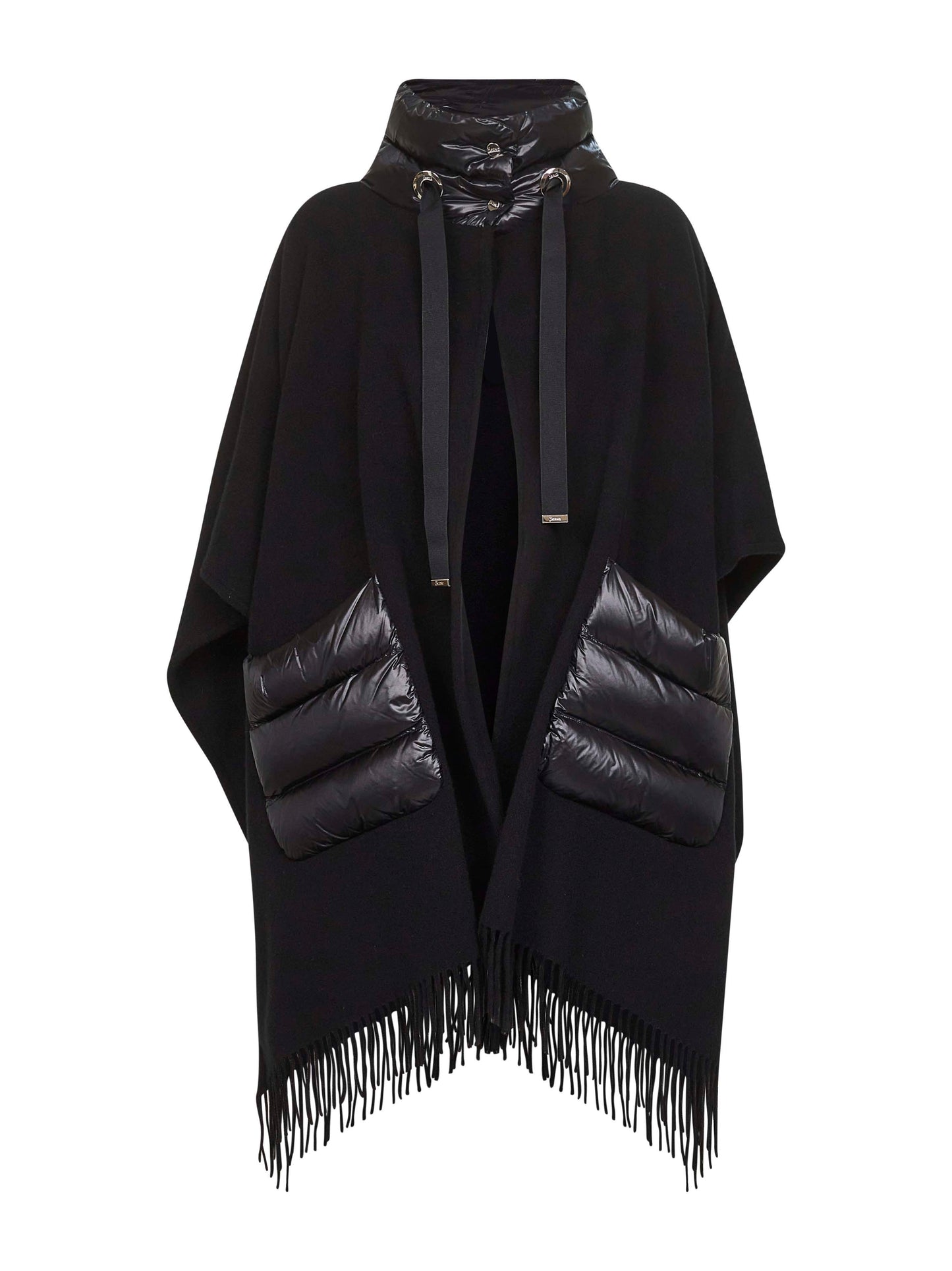 Poncho Resort in warmy e nylon ultralight nero