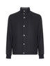 Blue silk and cashmere Resort bomber jacket