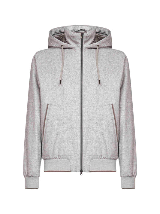 Giubbino Resort in cashmere silk grigio
