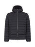 Giacca con cappuccio Resort in light stretch nylon nero