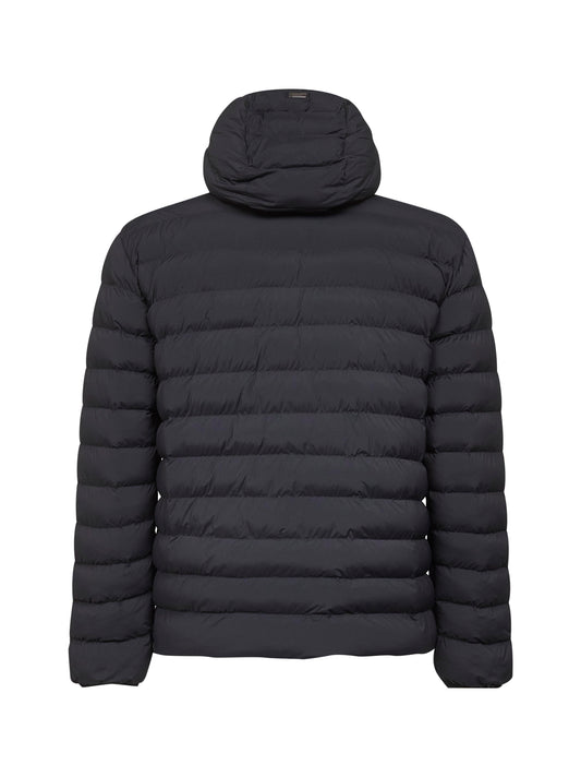 Black light stretch nylon Resort hooded jacket