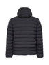 Giacca con cappuccio Resort in light stretch nylon nero