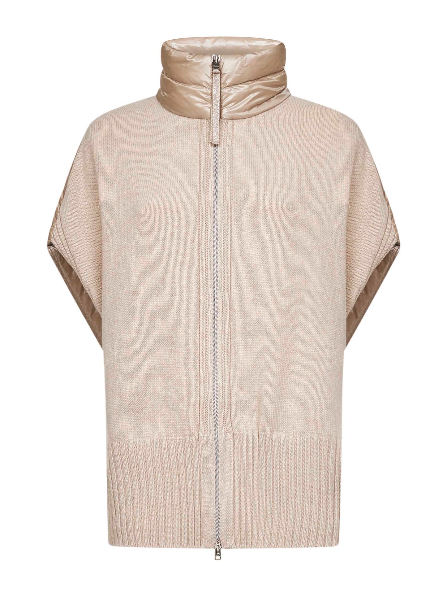 Ivory knit and Ultralight Nylon Resort poncho