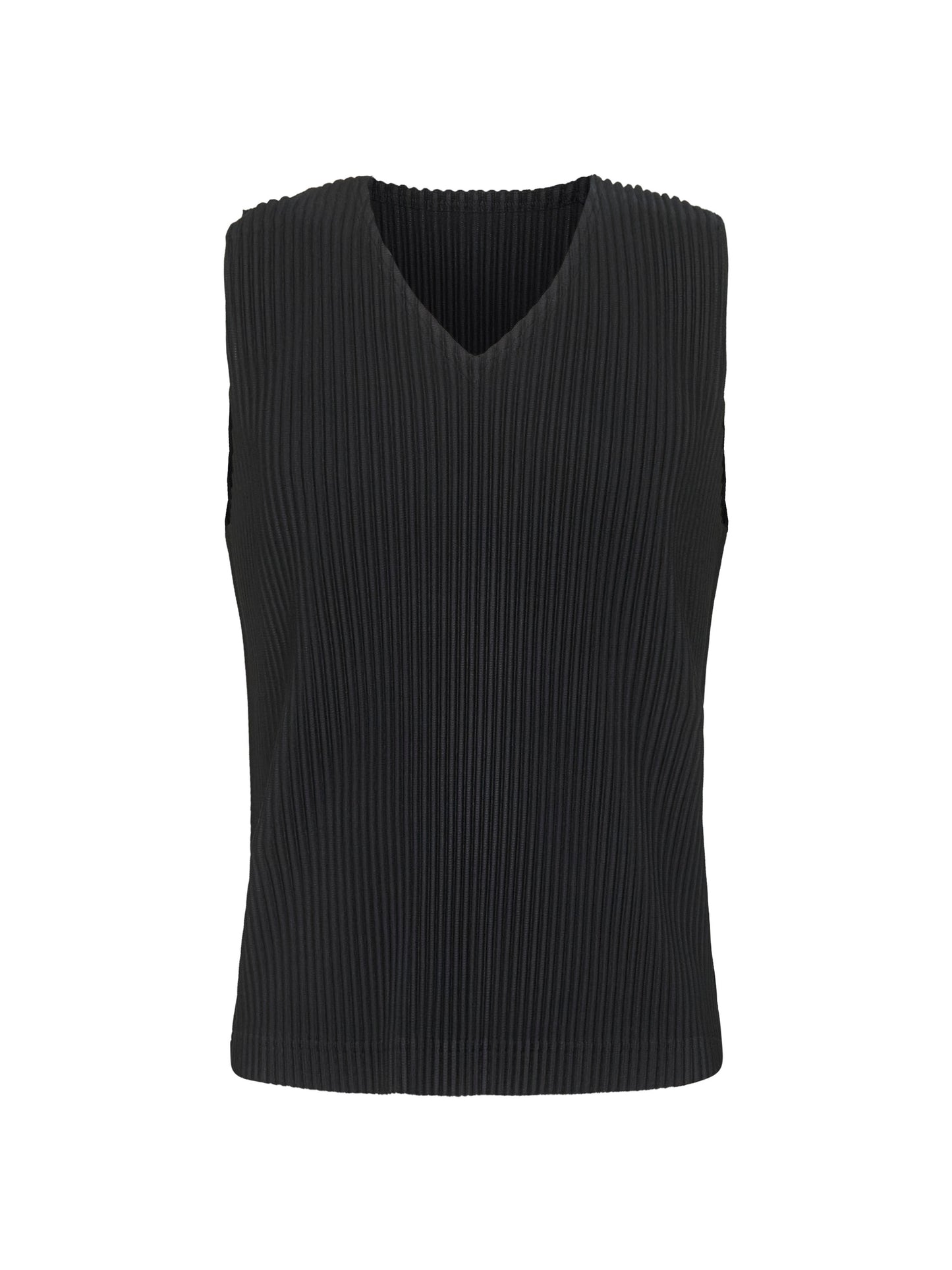 Black pleated tank top