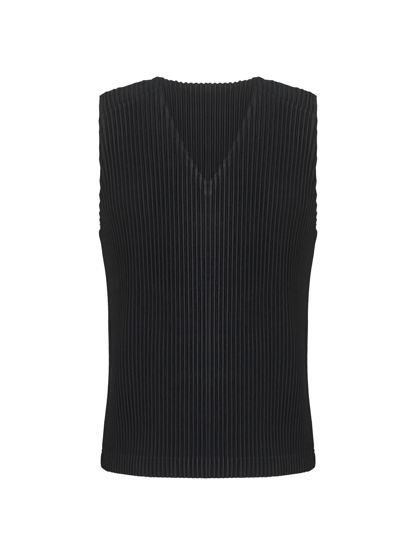 Black pleated tank top