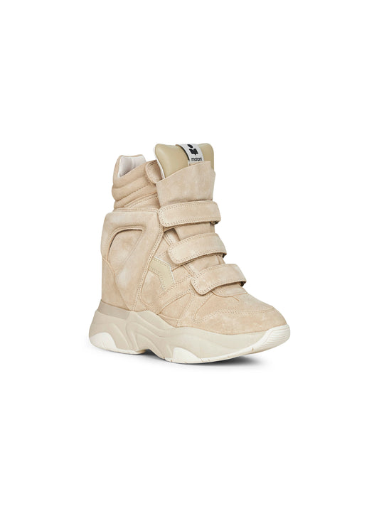 Beige suede calfskin leather Balskee sneakers