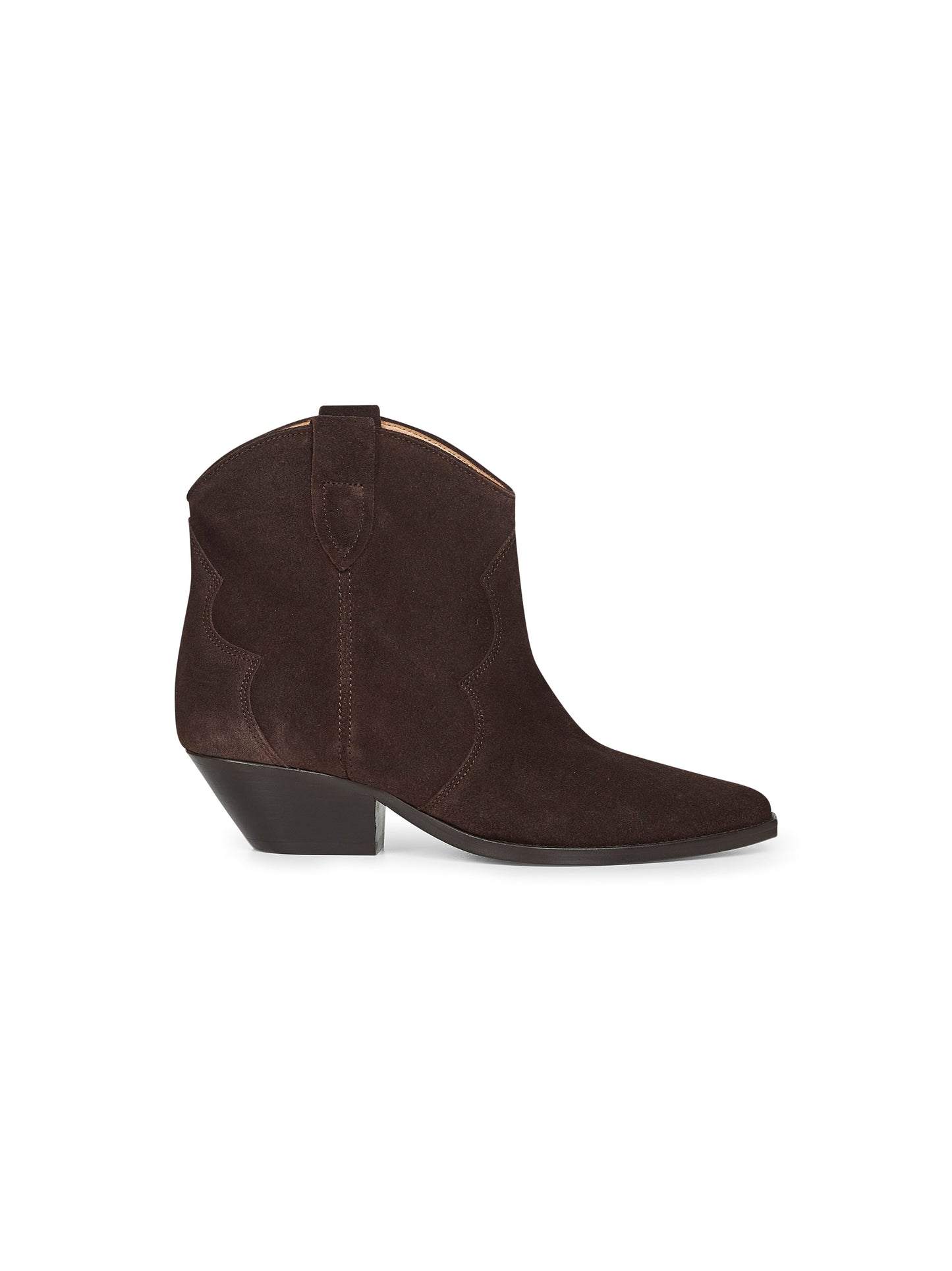 Chocolate Dewina cowboy ankle boots