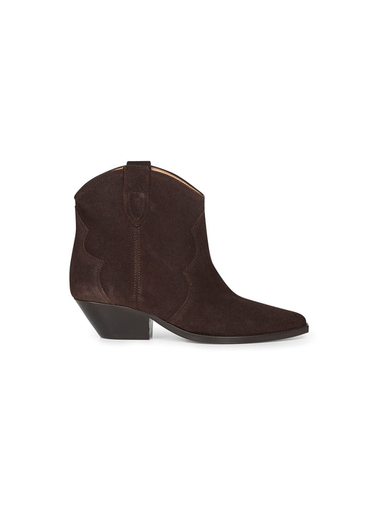 Chocolate Dewina cowboy ankle boots