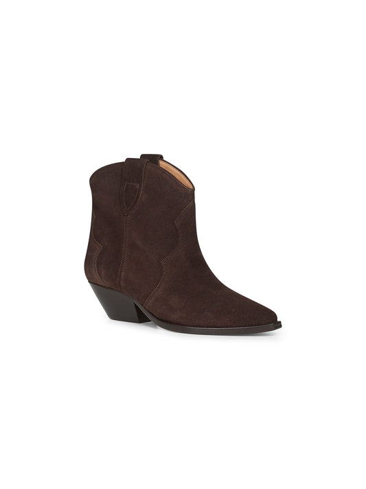 Chocolate Dewina cowboy ankle boots