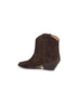 Chocolate Dewina cowboy ankle boots