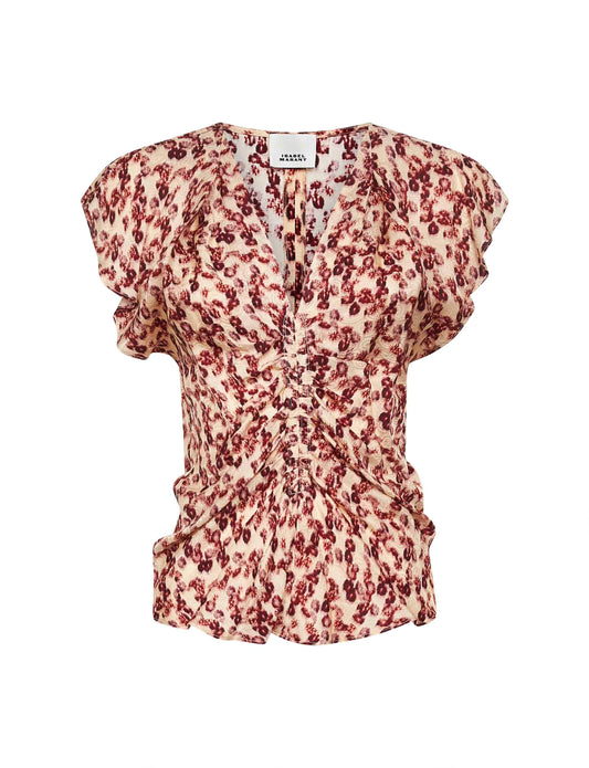 Floral print jacquard Lonea top