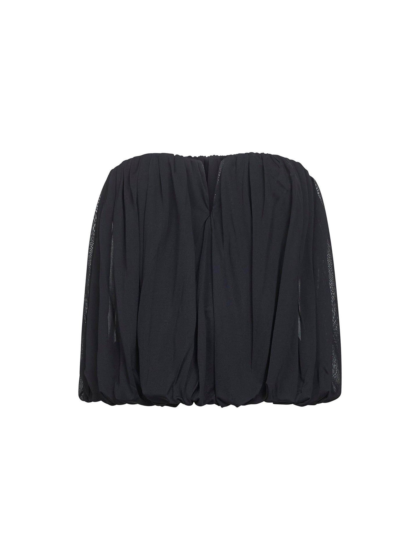 Bustino Amalia in jersey drappeggiato nero