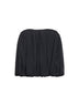 Bustino Amalia in jersey drappeggiato nero