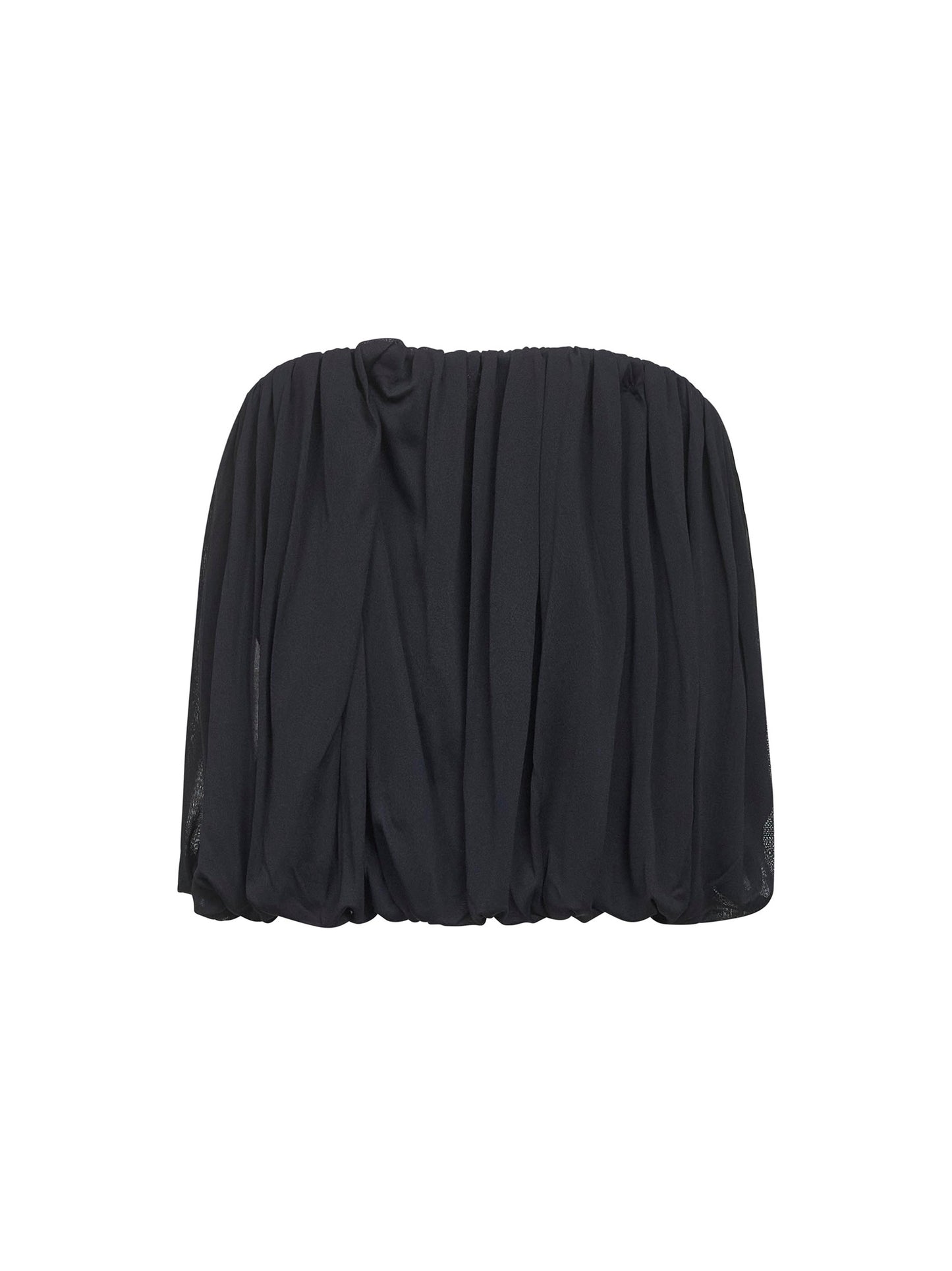 Bustino Amalia in jersey drappeggiato nero