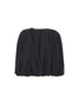 Bustino Amalia in jersey drappeggiato nero